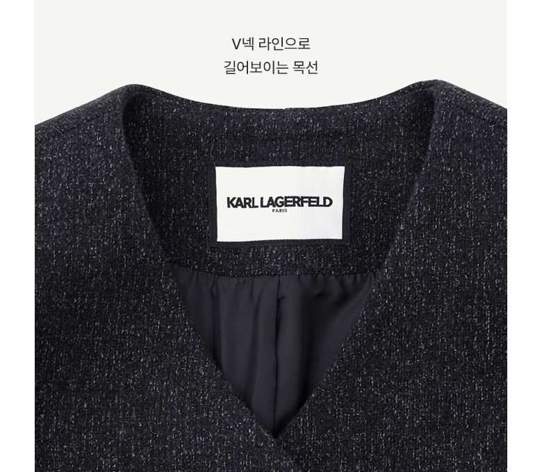 [론칭가99,000원▼] 칼라거펠트 23FW 블랑쉬 칼라리스 자켓